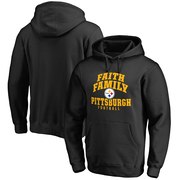 Add Pittsburgh Steelers NFL Pro Line Faith Family Pullover Hoodie - Black To Your NFL Collection