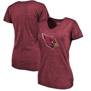 Add Arizona Cardinals NFL Pro Line by Fanatics Branded Women's Distressed Team Logo Tri-Blend T-Shirt - Cardinal To Your NFL Collection