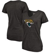 Add Jacksonville Jaguars NFL Pro Line by Fanatics Branded Women's Distressed Team Logo Tri-Blend T-Shirt - Black To Your NFL Collection