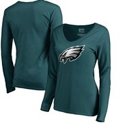 Add Philadelphia Eagles NFL Pro Line by Fanatics Branded Women's Primary Logo II V-Neck Long Sleeve T-Shirt - Midnight Green To Your NFL Collection