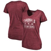 Add Arizona Cardinals NFL Pro Line by Fanatics Branded Women's Personalized Flanker Tri-Blend T-Shirt - Cardinal To Your NFL Collection