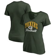 Add Green Bay Packers NFL Pro Line by Fanatics Branded Women's Victory Script V-Neck T-Shirt -Green To Your NFL Collection