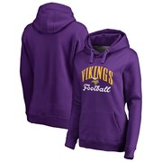 Add Minnesota Vikings NFL Pro Line by Fanatics Branded Women's Victory Script Plus Size Pullover Hoodie - Purple To Your NFL Collection