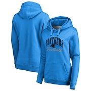 Add Carolina Panthers NFL Pro Line by Fanatics Branded Women's Victory Script Pullover Hoodie - Blue To Your NFL Collection