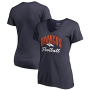 Add Denver Broncos NFL Pro Line by Fanatics Branded Women's Victory Script V-Neck T-Shirt -Navy To Your NFL Collection