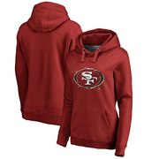 Add San Francisco 49ers NFL Pro Line by Fanatics Branded Women's Splatter Logo Pullover Hoodie - Scarlet To Your NFL Collection