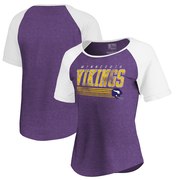 Add Minnesota Vikings NFL Pro Line by Fanatics Branded Women's Throwback Collection Fast Pass Tri-Blend T-Shirt - Purple To Your NFL Collection