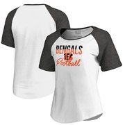 Add Cincinnati Bengals NFL Pro Line by Fanatics Branded Women's Free Line Raglan Tri-Blend T-Shirt - White To Your NFL Collection