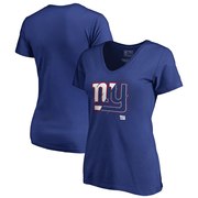 Add New York Giants NFL Pro Line by Fanatics Branded Women's X-Ray Slim Fit V-Neck T-Shirt - Royal To Your NFL Collection