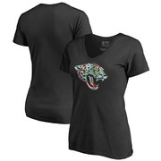 Add Jacksonville Jaguars NFL Pro Line by Fanatics Branded Women's Lovely V-Neck T-Shirt - Black To Your NFL Collection