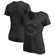 Add Denver Broncos NFL Pro Line by Fanatics Branded Women's Camo Collection Liberty V-Neck T-Shirt – Black To Your NFL Collection