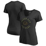 Add Green Bay Packers NFL Pro Line by Fanatics Branded Women's Camo Collection Liberty V-Neck T-Shirt – Black To Your NFL Collection