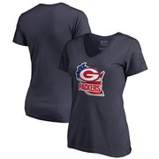 Add Green Bay Packers NFL Pro Line by Fanatics Branded Women's Banner State V-Neck T-Shirt – Navy To Your NFL Collection