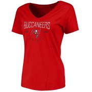 Add Tampa Bay Buccaneers NFL Pro Line Women's Live For It V-Neck T-Shirt - Red To Your NFL Collection