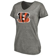 Add Cincinnati Bengals NFL Pro Line Women's Distressed Team Tri-Blend T-Shirt - Ash To Your NFL Collection