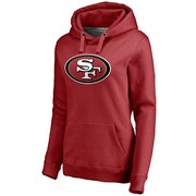 Order San Francisco 49ers NFL Pro Line Women's Primary Team Logo Pullover Hoodie - Scarlet at low prices.