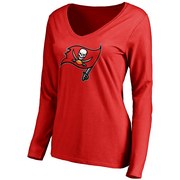 Add Tampa Bay Buccaneers NFL Pro Line Women's Primary Team Logo Long Sleeve T-Shirt - Red To Your NFL Collection