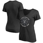 Add Oakland Raiders NFL Pro Line Women's Firefighter V-Neck T-Shirt - Black To Your NFL Collection