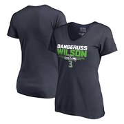 Add Russell Wilson Seattle Seahawks NFL Pro Line Women's Hometown Collection Name & Number T-Shirt - Navy To Your NFL Collection