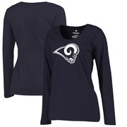 Add Los Angeles Rams NFL Pro Line Women's Primary Logo Plus Size Long Sleeve T-Shirt - Navy To Your NFL Collection