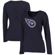 Order Tennessee Titans NFL Pro Line Women's Primary Logo Plus Size Long Sleeve T-Shirt - Navy at low prices.