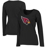 Order Arizona Cardinals Women's Primary Logo Plus Size Long Sleeve T-Shirt - Black at low prices.