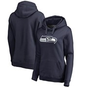 Add Seattle Seahawks NFL Pro Line Women's Primary Logo Plus Size Pullover Hoodie - Navy To Your NFL Collection