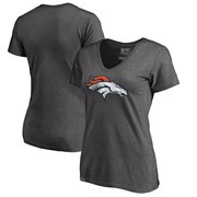 Add Denver Broncos NFL Pro Line by Fanatics Branded Women's Plus Sizes Distressed Team Logo Tri-Blend T-Shirt - Charcoal To Your NFL Collection