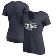 Add Seattle Seahawks NFL Pro Line by Fanatics Branded Women's Arriba V-Neck T-Shirt - College Navy To Your NFL Collection