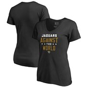 Add Jacksonville Jaguars NFL Pro Line by Fanatics Branded Women's Against The World V-Neck T-Shirt - Black To Your NFL Collection