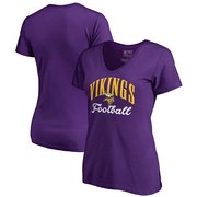 Add Minnesota Vikings NFL Pro Line by Fanatics Branded Women's Victory Script Plus Size V-Neck T-Shirt - Purple To Your NFL Collection