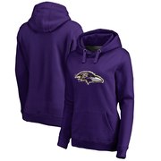 Add Baltimore Ravens NFL Pro Line by Fanatics Branded Women's Splatter Logo Pullover Hoodie - Purple To Your NFL Collection