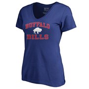 Add Buffalo Bills NFL Pro Line by Fanatics Branded Women's Vintage Collection Victory Arch V-Neck T-Shirt - Royal To Your NFL Collection