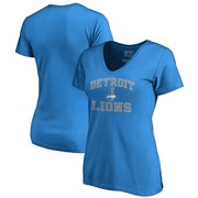 Add Detroit Lions NFL Pro Line by Fanatics Branded Women's Vintage Collection Victory Arch V-Neck T-Shirt - Blue To Your NFL Collection