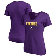 Add Minnesota Vikings NFL Pro Line by Fanatics Branded Women's Vintage Team Lockup Plus Size V-Neck T-Shirt - Purple To Your NFL Collection