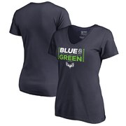 Add Seattle Seahawks NFL Pro Line by Fanatics Branded Women's Alternate Team Logo Gear Blue & Green V-Neck T-Shirt - College Navy To Your NFL Collection