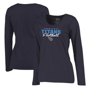 Add Tennessee Titans NFL Pro Line by Fanatics Branded Women's Iconic Collection Script Assist Plus Size Long Sleeve T-Shirt - Navy To Your NFL Collection