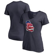 Add Atlanta Falcons NFL Pro Line by Fanatics Branded Women's Banner State V-Neck T-Shirt – Navy To Your NFL Collection