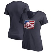 Add Denver Broncos NFL Pro Line by Fanatics Branded Women's Banner State V-Neck T-Shirt – Navy To Your NFL Collection