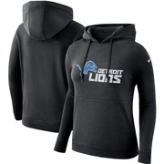 Add Detroit Lions Nike Women's Club Tri-Blend Pullover Hoodie - Black To Your NFL Collection