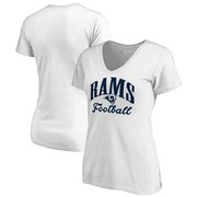 Add Los Angeles Rams NFL Pro Line by Fanatics Branded Women's Victory Script V-Neck T-Shirt -White To Your NFL Collection