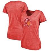 Add Tampa Bay Buccaneers Fanatics Branded Women's Throwback Logo Tri-Blend V-Neck T-Shirt - Red To Your NFL Collection