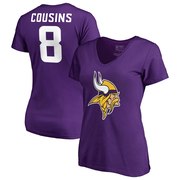 Add Kirk Cousins Minnesota Vikings NFL Pro Line by Fanatics Branded Women's Player Icon Name & Number V-Neck T-Shirt – Purple To Your NFL Collection