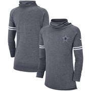 Add Dallas Cowboys Nike Women's Historic Marks Long Sleeve Tri-Blend Funnel Sweatshirt – Navy To Your NFL Collection