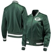 Add Green Bay Packers Touch by Alyssa Milano Women's Extra Point Bomber Jacket – Green To Your NFL Collection