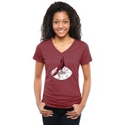 Add Arizona Cardinals NFL Pro Line Women's Throwback Logo Tri-Blend V-Neck T-Shirt – Cardinal To Your NFL Collection