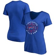 Add Buffalo Bills NFL Pro Line Women's Firefighter V-Neck T-Shirt - Royal To Your NFL Collection