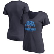 Add Tennessee Titans NFL Pro Line Women's Faith Family T-Shirt - Navy To Your NFL Collection