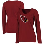 Add Arizona Cardinals NFL Pro Line by Fanatics Branded Women's Primary Logo Plus Size Long Sleeve T-Shirt - Cardinal To Your NFL Collection