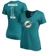 Add Miami Dolphins NFL Pro Line by Fanatics Branded Women's #1 Mom V-Neck T-Shirt - Aqua To Your NFL Collection